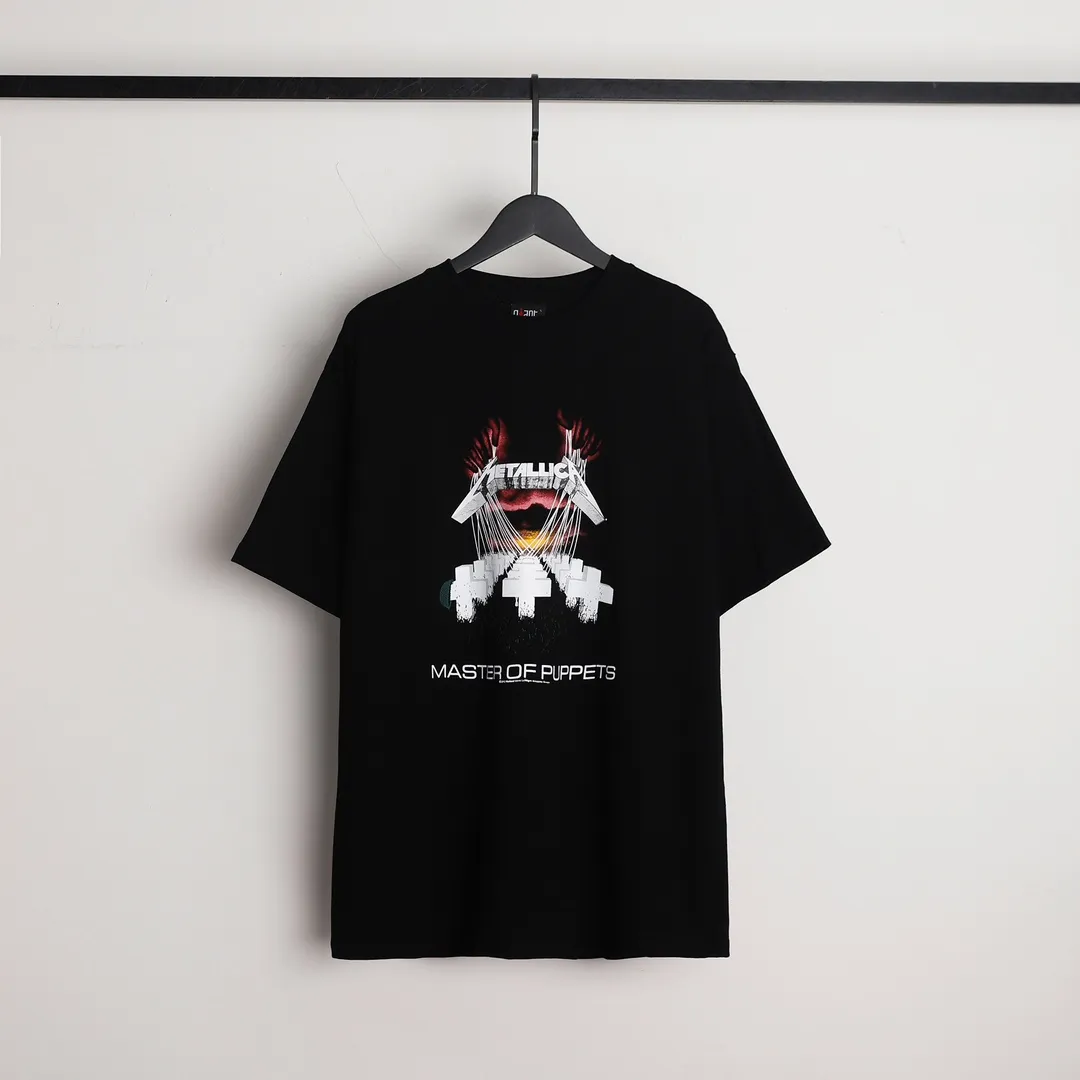 Saint Michael series retro trendy round neck short sleeves Model number: 3150P110 Color: black Size: S M L XL